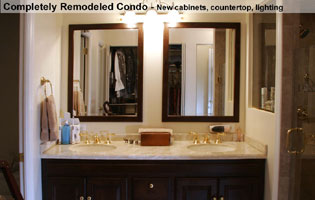 Bethesda MD condo bathroom remodeled