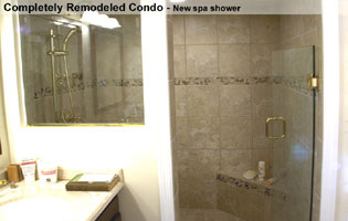 Bethesda MD new spa shower in condo
